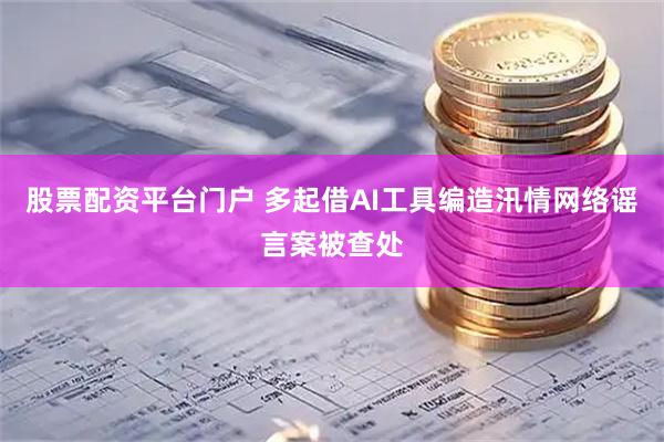 股票配资平台门户 多起借AI工具编造汛情网络谣言案被查处